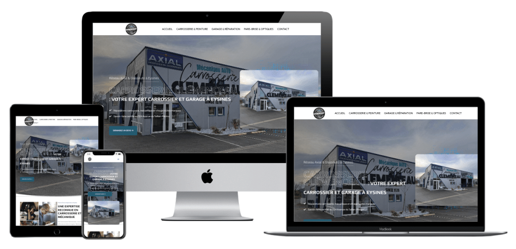 Création de site internet à Bordeaux 12 Site créé pour Carrosserie Clémenceau