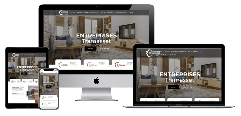 Création de site internet à Bordeaux 11 Site créé pour Entreprises Tramasset