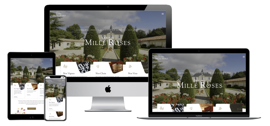Création de site internet à Bordeaux 7 Site créé pour Château Mille Roses